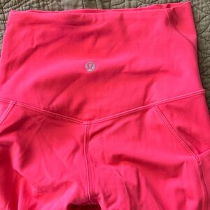 lululemon athletica Women's Bright Pink Leggings, for cold weather